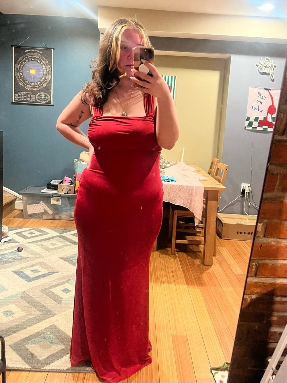 Formal red dress cider